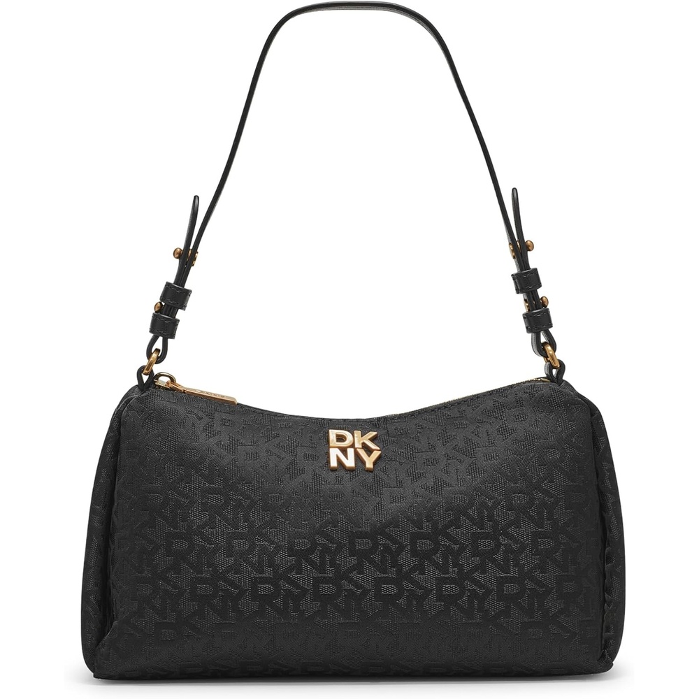 image:imageDKNY Womens Remy Printed Shoulder BagJet BlackBlack