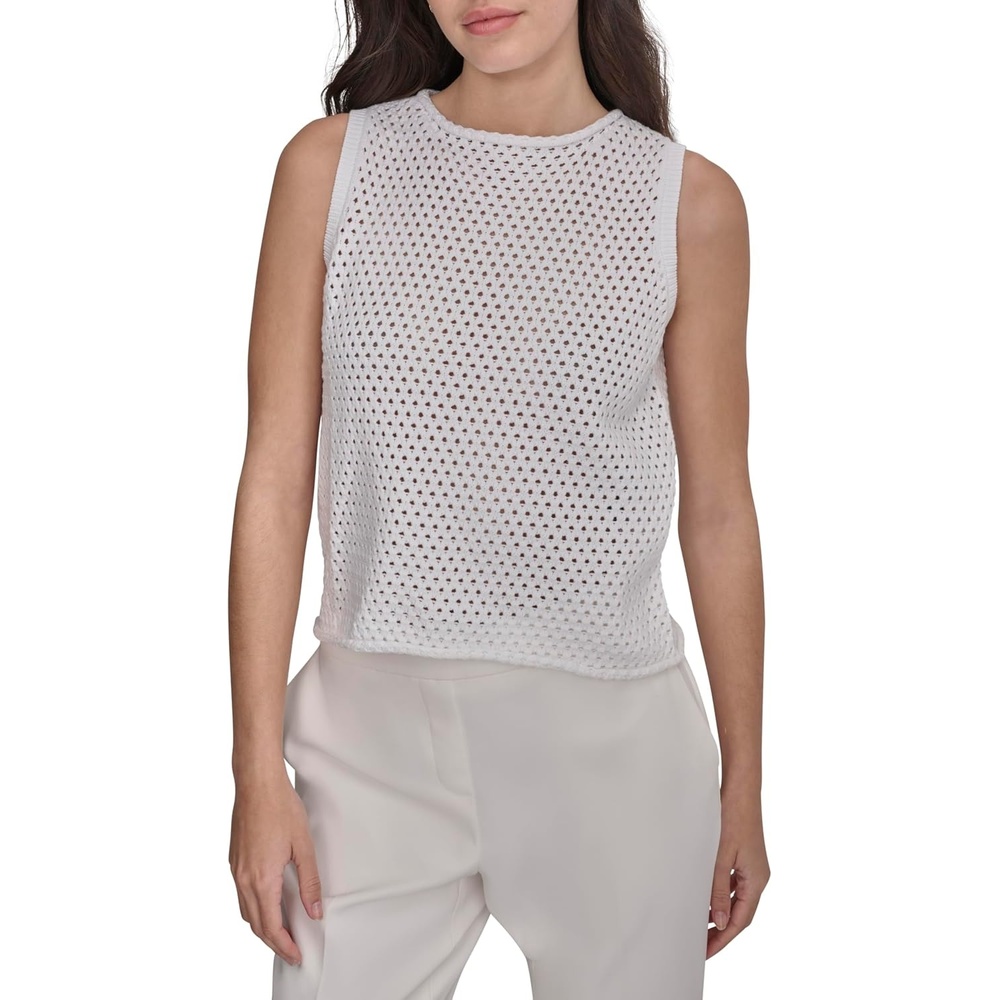 image:imageDKNY Womens Sleeveless Tank Top BlouseWhite