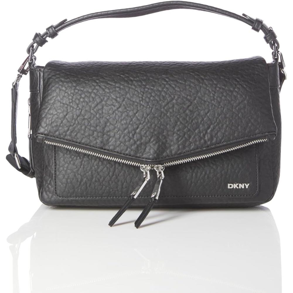image:imageDKNY Womens Taryn Shoulder BagBlackSilver