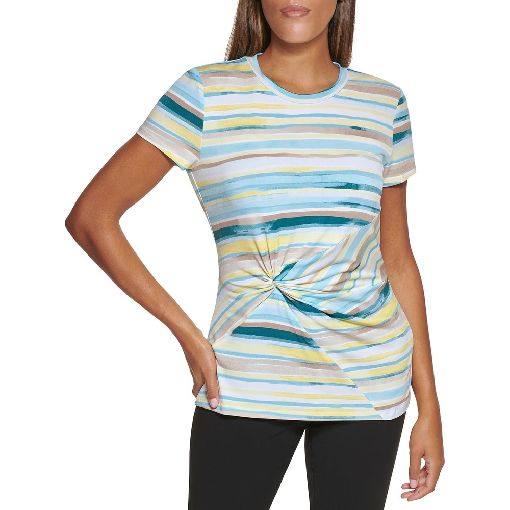 image:imageDKNY womens Dkny Women Side Knot TopEucalyptus Combo