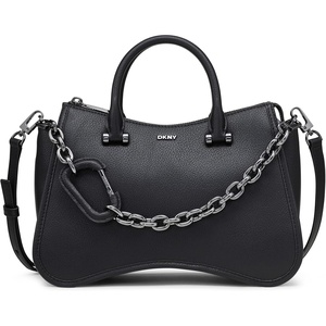 DKNY Women’s Adria Chain Satchel(Black/Gunmetal)