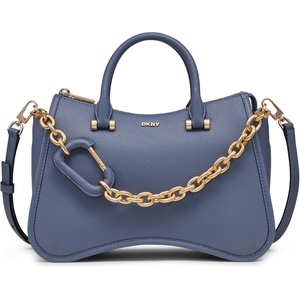 DKNY Women’s Adria Chain Satchel(Steel Blue)