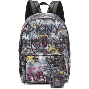 DKNY Women’s Bodhi Backpack,BLACK/SILVER,1SZ(Black Multi)