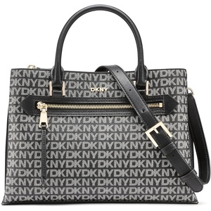 DKNY Women’s Bryant Ave Small Satchel Crossbody(Black Logo/ Black)