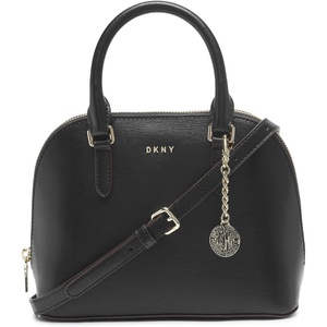 DKNY Women’s Bryant Dome Satchel(Black/Gold Tone)
