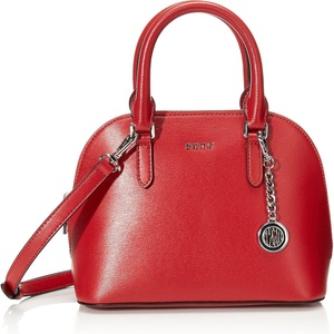 DKNY Women’s Bryant Dome Satchel(Bright Red Legacy)