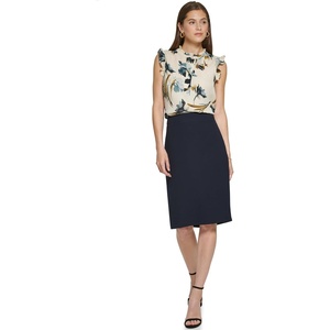 DKNY Women’s Business Casual Knee-Length Pencil Skirt(Classic Navy)