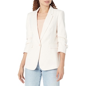 DKNY Women’s Business Casual One-Button Blazer(Rose/White)