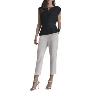 DKNY Women’s Cap Sleeve Business Casual Blouse(Noir)