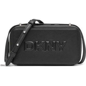 DKNY Women’s Carter Logo Camera Crossbody(Black/Silver)