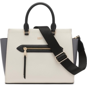 DKNY Women’s Chelsea Satchel(Black/Coal/Pebble)