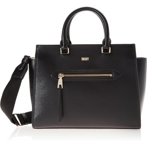 DKNY Women’s Chelsea Satchel(Black/Gold)
