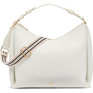 DKNY Women’s Hailey Hobo Bag(Optic White/Gld)