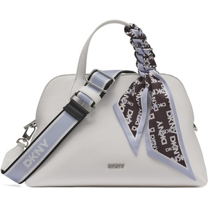 DKNY Women’s Lilah Small Satchel Crossbody With Scarf(Marshmallow)