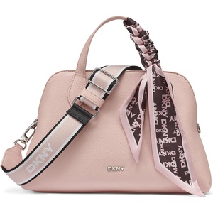DKNY Women’s Lilah Small Satchel Crossbody With Scarf(Pale Blush)