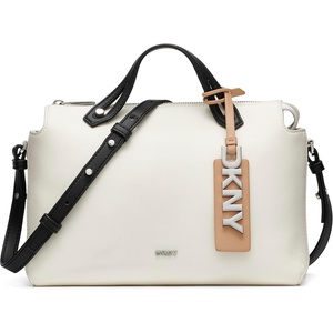 DKNY Women’s Louisa Medium Satchel Bag With Adjustable Straps and Logo Tag(Marshmallow Combo)