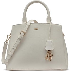 DKNY Women’s Paige Medium Satchel with Adjustable Strap(Marshmallow)