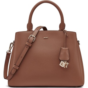 DKNY Women’s Paige Medium Satchel with Adjustable Strap(Saddle)