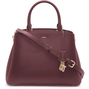DKNY Women’s Paige Medium Satchel with Adjustable Strap(Scarlet)