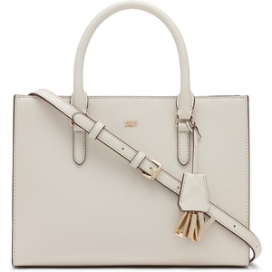DKNY Women’s Perri Satchel with Logo Charm(Pebble)