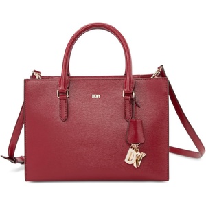 DKNY Women’s Perri Satchel with Logo Charm(Scarlet)