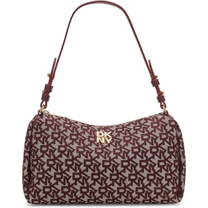 DKNY Women’s Remy Printed Shoulder Bag(Aged Wine/Garnet)