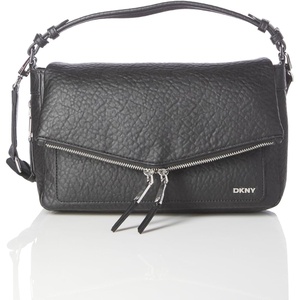 DKNY Women’s Taryn Shoulder Bag(Black/Silver)