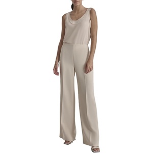 DKNY Women’s Wide Leg Suit Pant(Parchment)