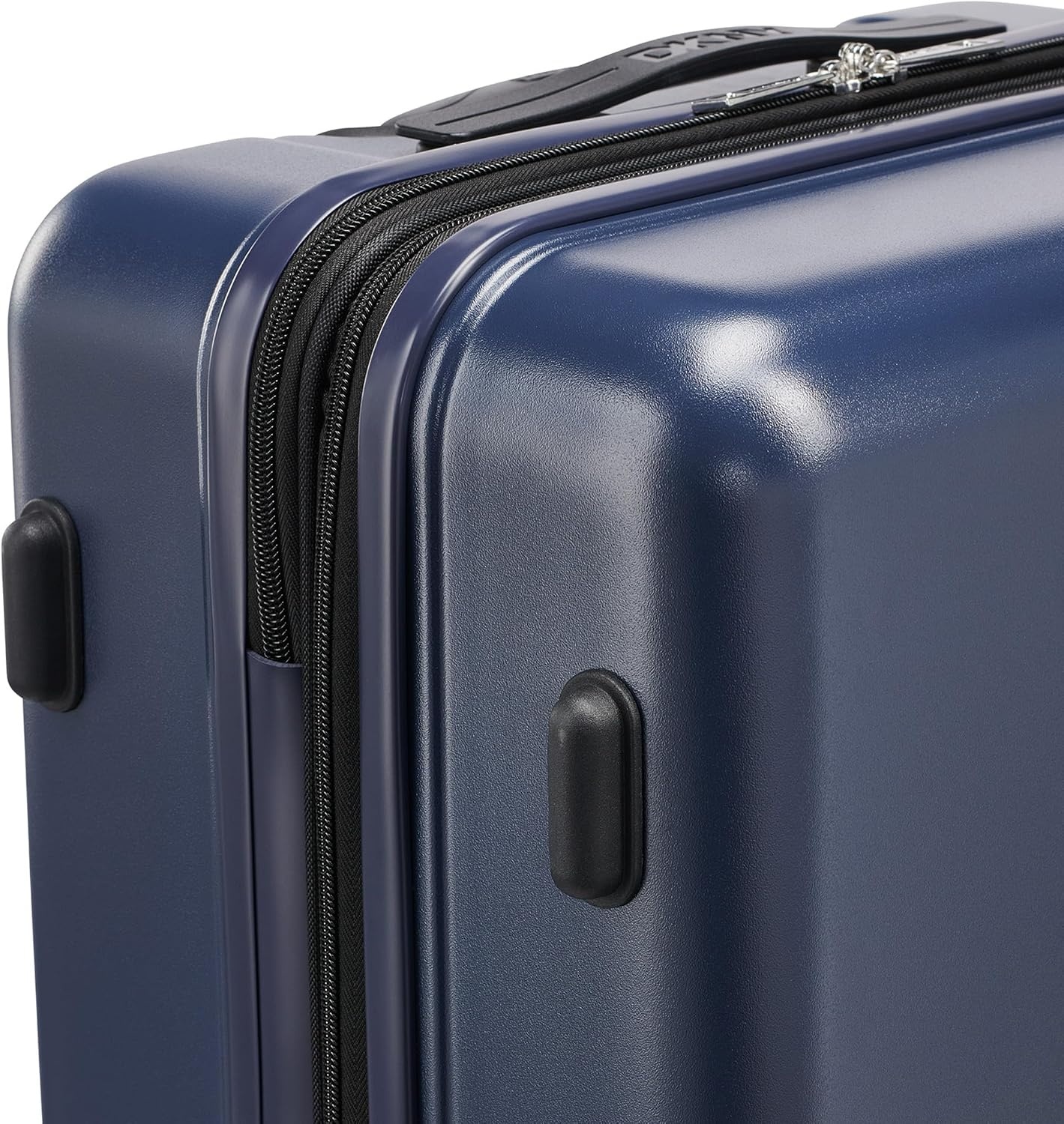 image:imageDKNY Amazon Exclusive On the Go 25 Hardshell Lightweight Expandable Checked Luggage with Spinner WheelsBlackNavy