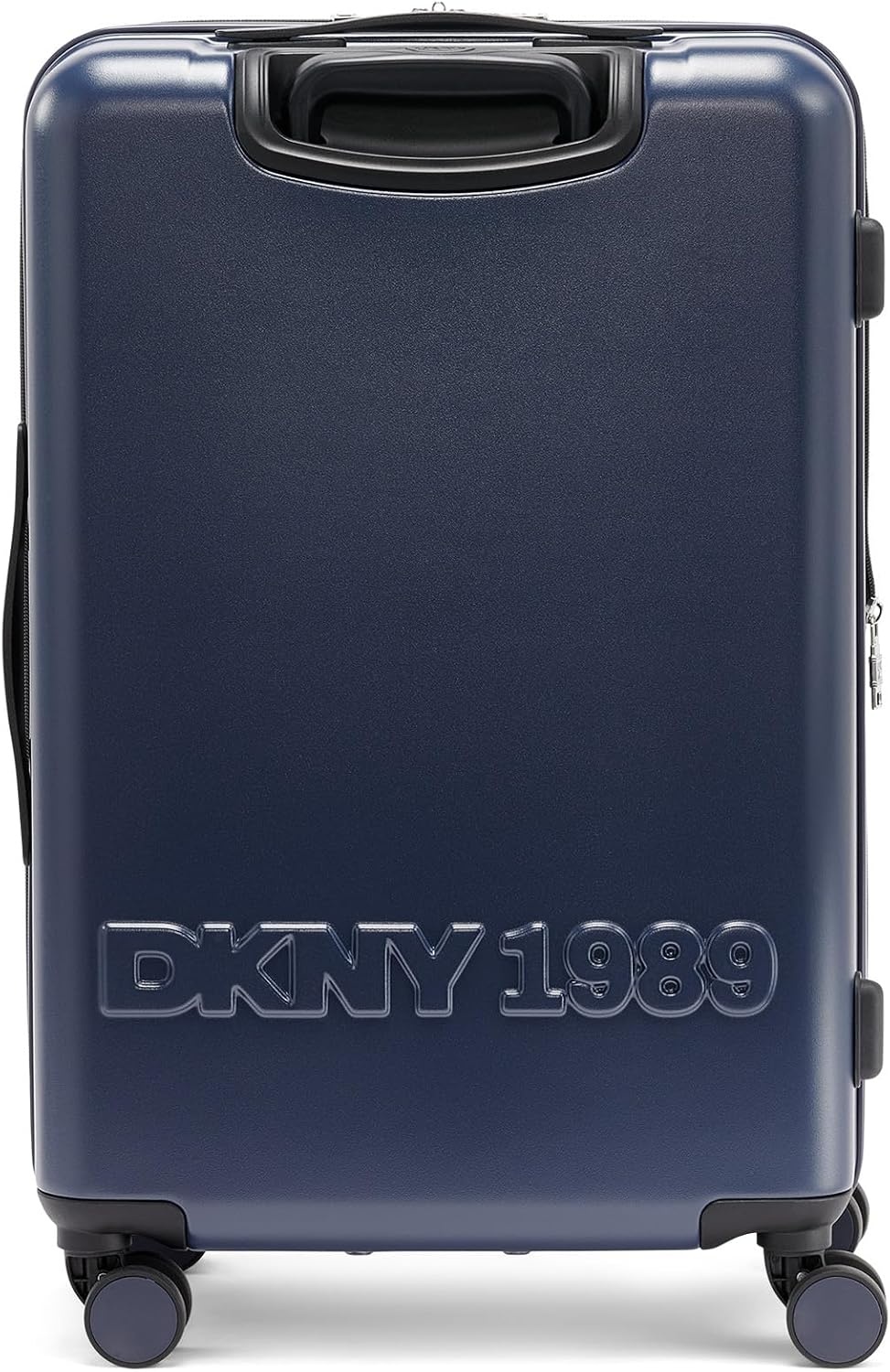 image:imageDKNY Amazon Exclusive On the Go 25 Hardshell Lightweight Expandable Checked Luggage with Spinner WheelsBlackNavy