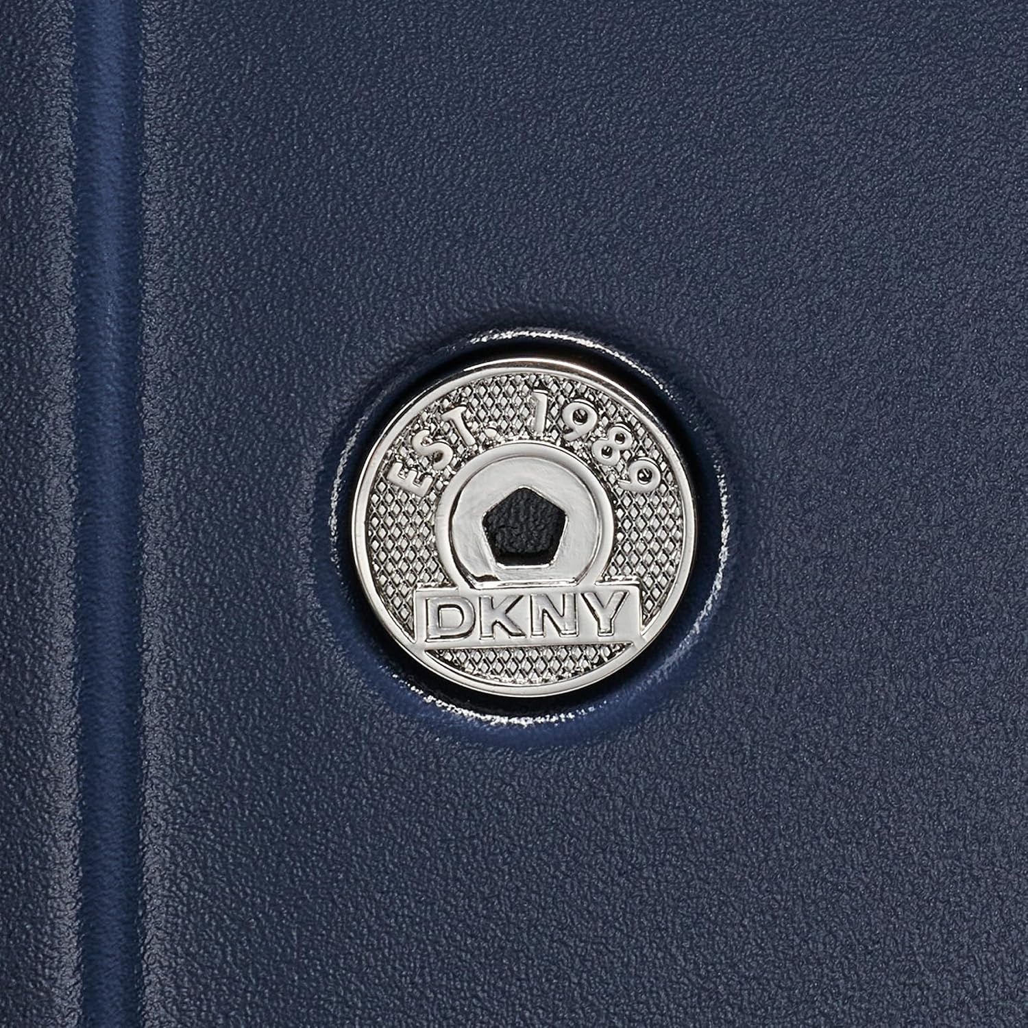 image:imageDKNY Amazon Exclusive On the Go 25 Hardshell Lightweight Expandable Checked Luggage with Spinner WheelsBlackNavy