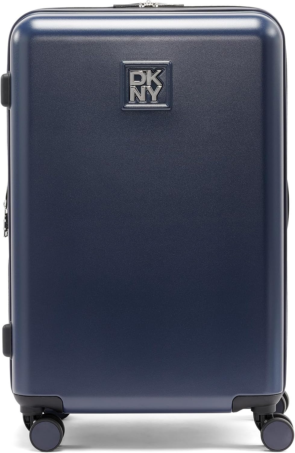 image:imageDKNY Amazon Exclusive On the Go 25 Hardshell Lightweight Expandable Checked Luggage with Spinner WheelsBlackNavy