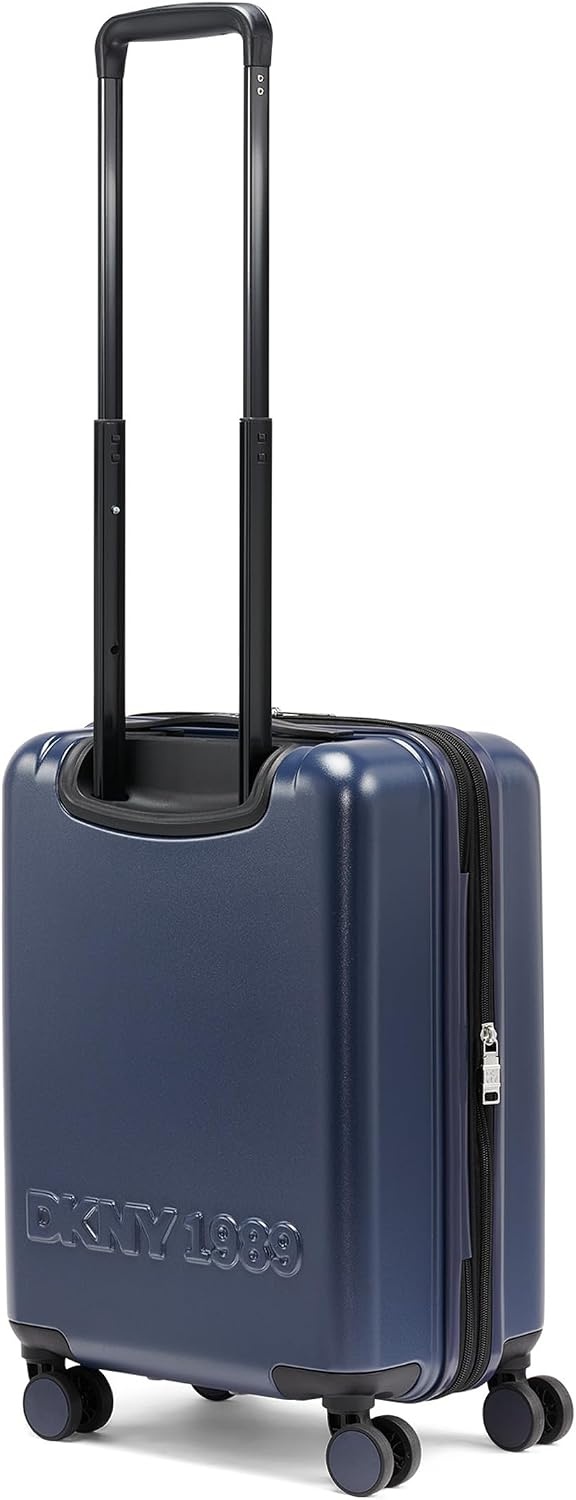 image:imageDKNY Amazon Exclusive On the Go 25 Hardshell Lightweight Expandable Checked Luggage with Spinner WheelsBlackNavy