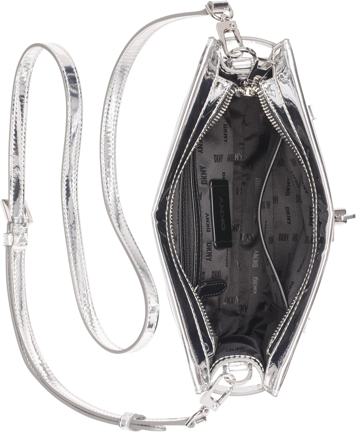 image:imageDKNY Bleeker Crossbody BlackSilverSilver