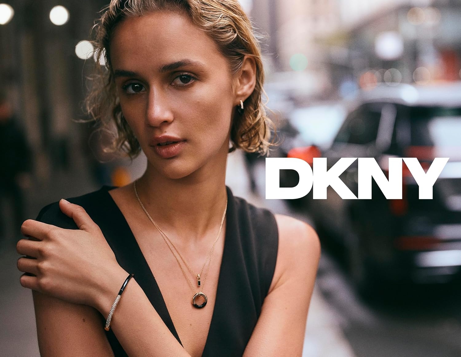 image:imageDKNY Large Thin Hoop Earrings Trendy Fashion Jewelry for Women Great Gift for Women 2 Gold Hoops