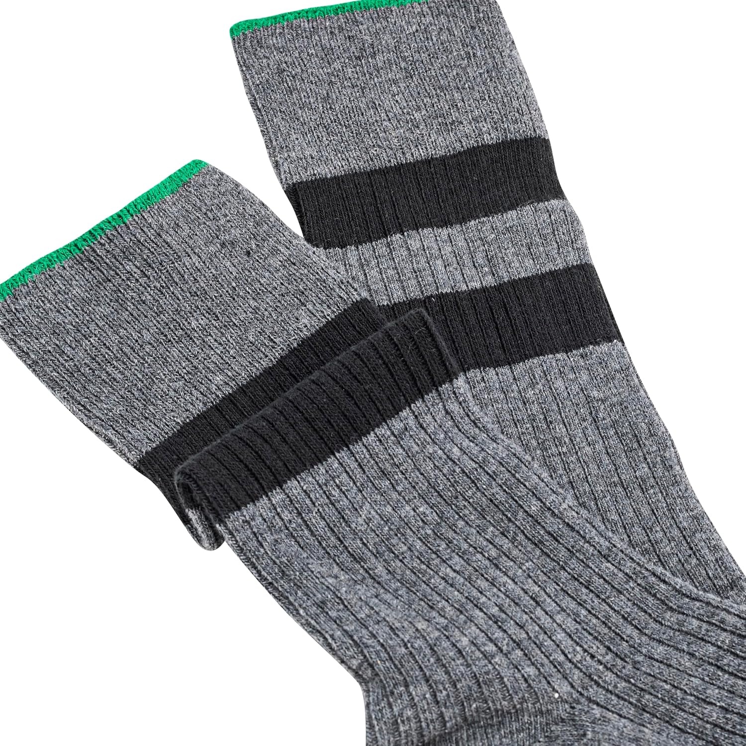 image:imageDKNY Mens 3 Pack Cotton Crew SocksGrey HeatherGreen