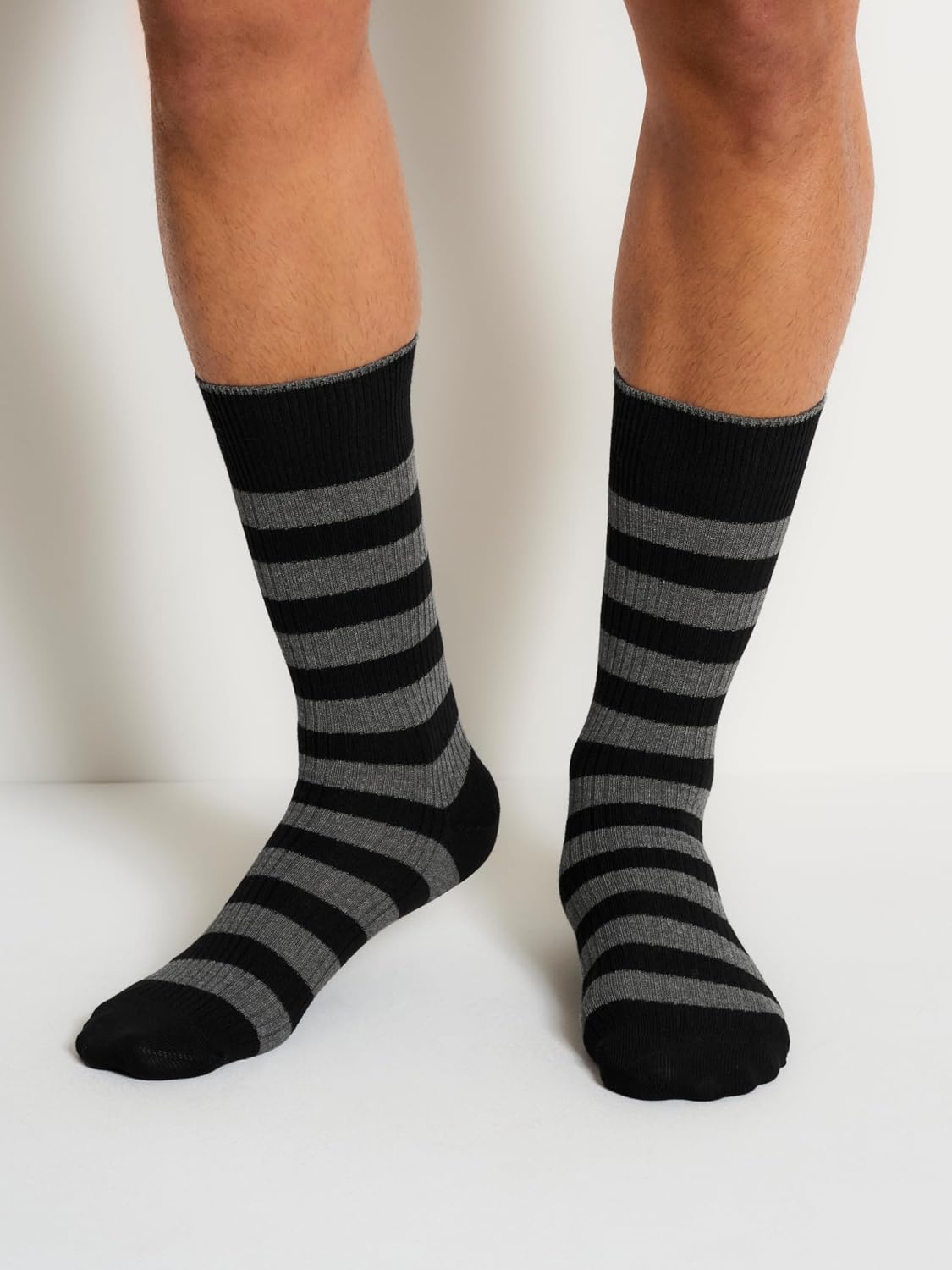 image:imageDKNY Mens 3 Pack Cotton Crew SocksGrey HeatherGreen