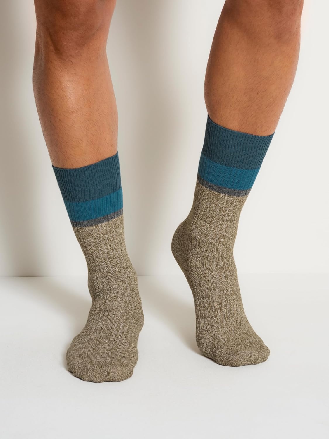 image:imageDKNY Mens 3 Pack Cotton Crew SocksKhakiCity Oak