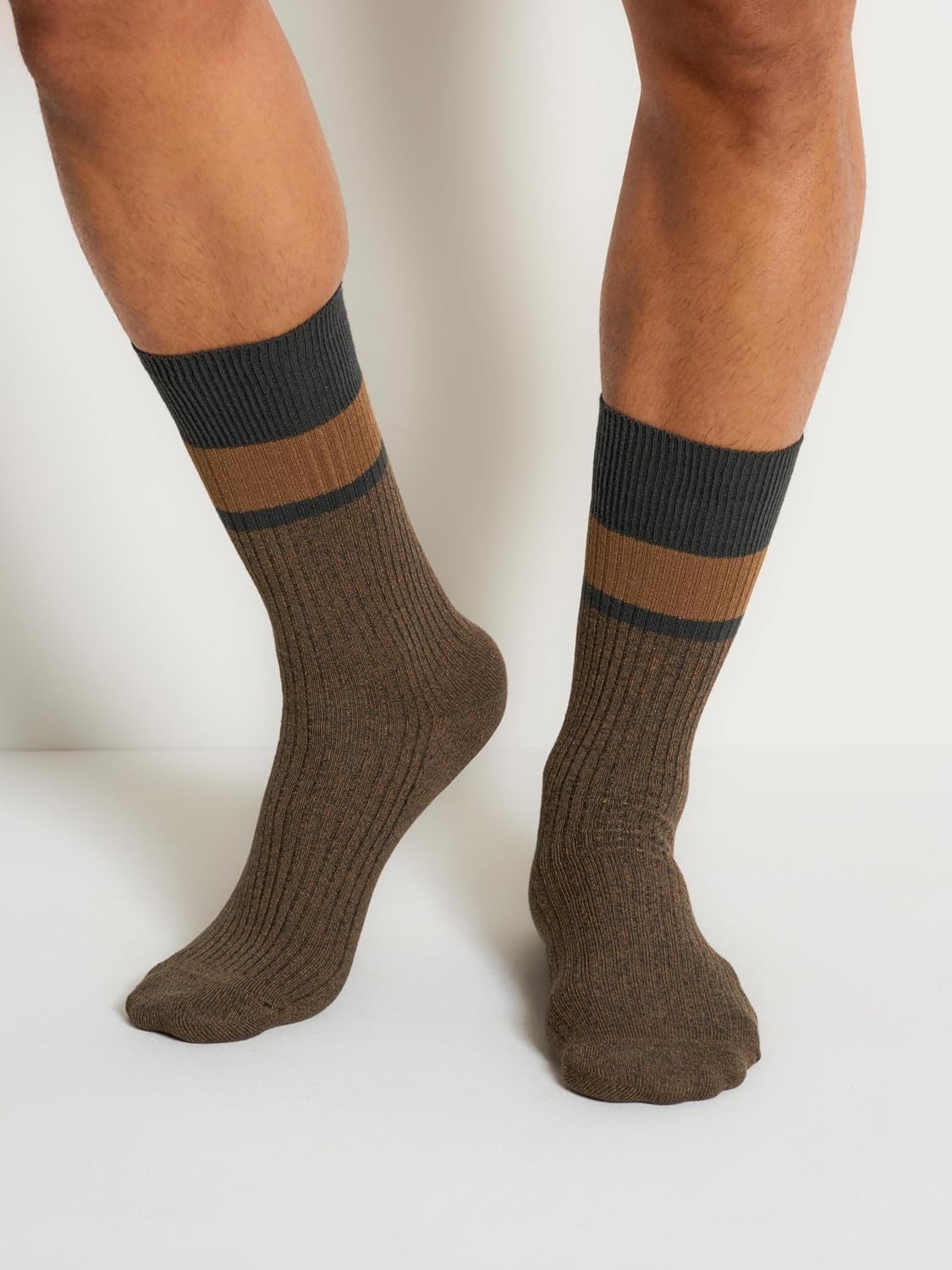 image:imageDKNY Mens 3 Pack Cotton Crew SocksKhakiCity Oak