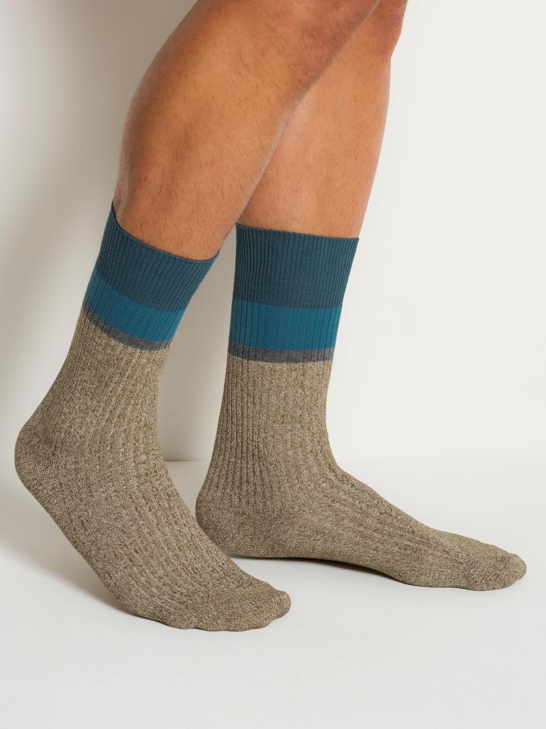 image:imageDKNY Mens 3 Pack Cotton Crew SocksKhakiCity Oak
