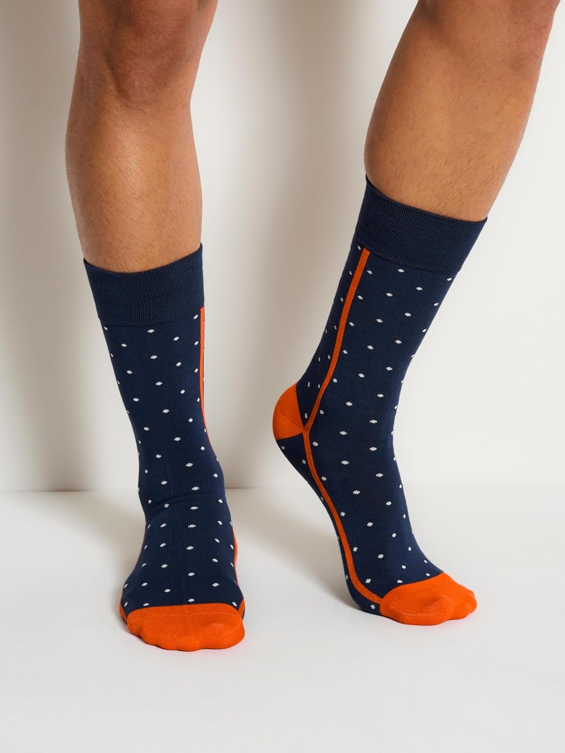 image:imageDKNY Mens 3 Pack Rayon Crew Dress SocksNavyOatmeal