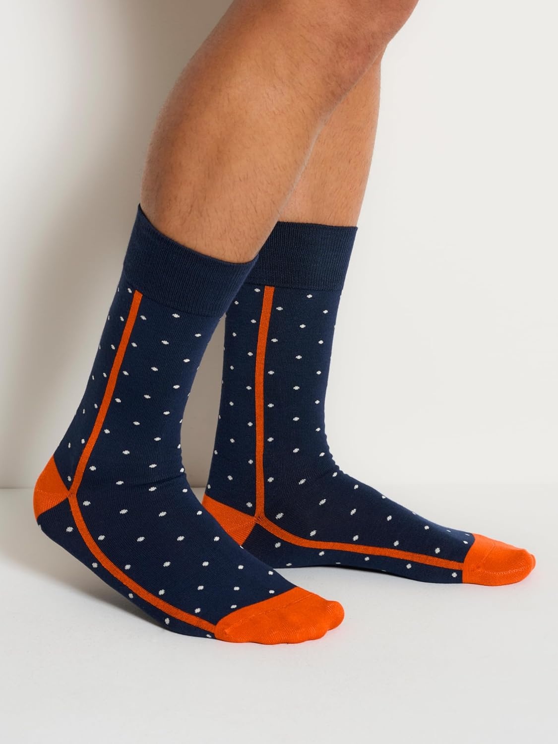 image:imageDKNY Mens 3 Pack Rayon Crew Dress SocksNavyOatmeal