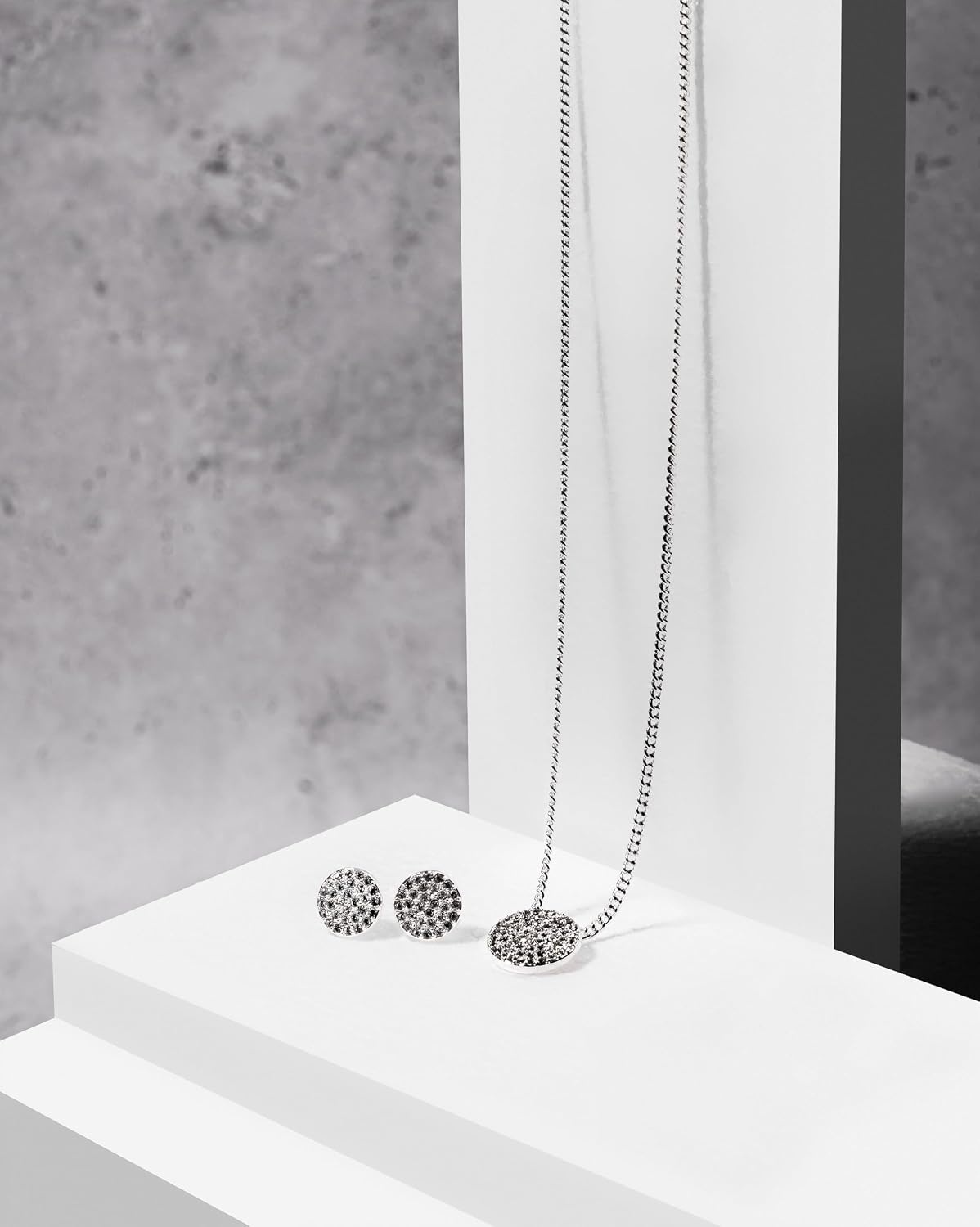image:imageDKNY Pav Disc Pendant Necklace Silver Necklace for Women Beautiful Womens Jewelry Silver amp Crystal 16