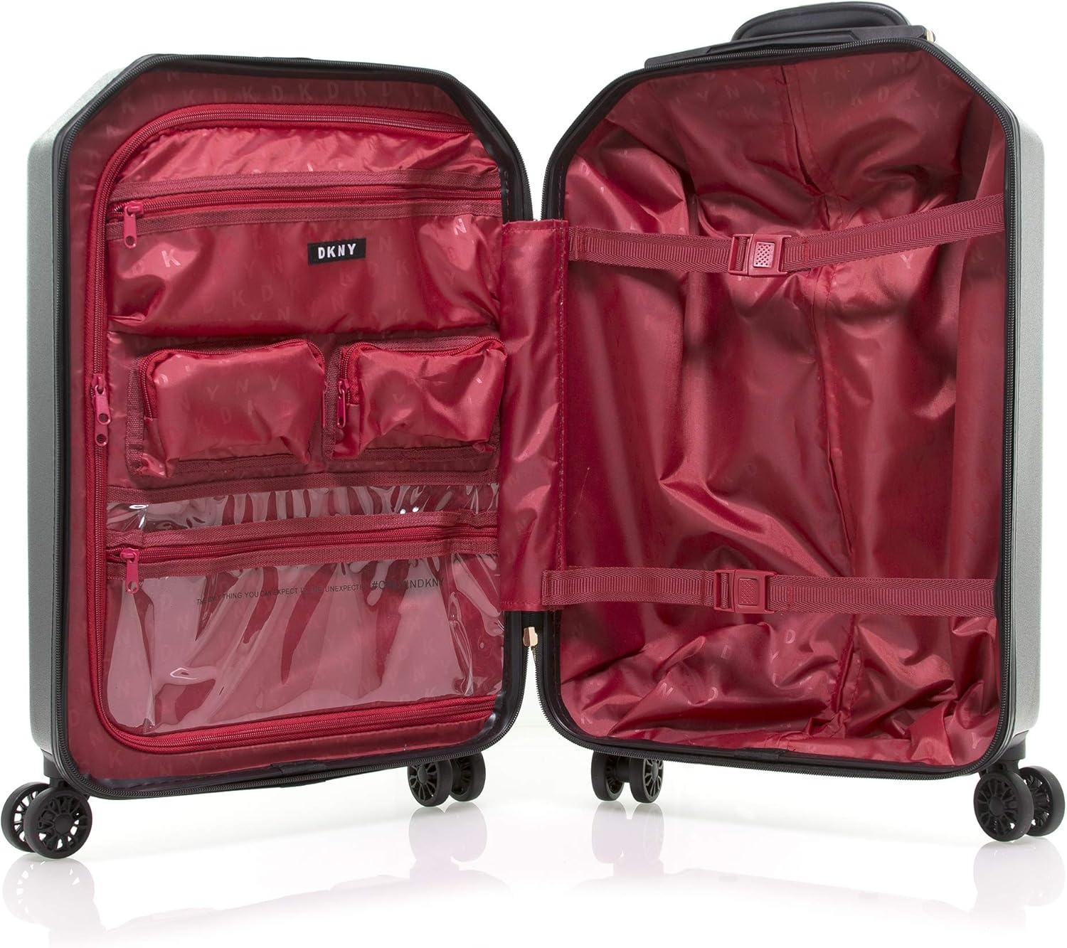 image:imageDKNY UnisexAdult Metal Logo Dark Rose 21 Carry OnBlack