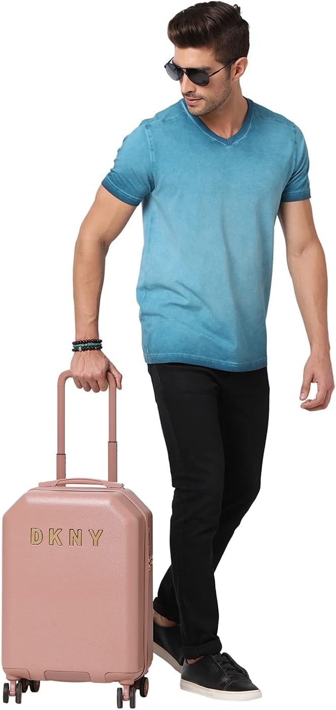 image:imageDKNY UnisexAdult Metal Logo Dark Rose 21 Carry OnDark Rose