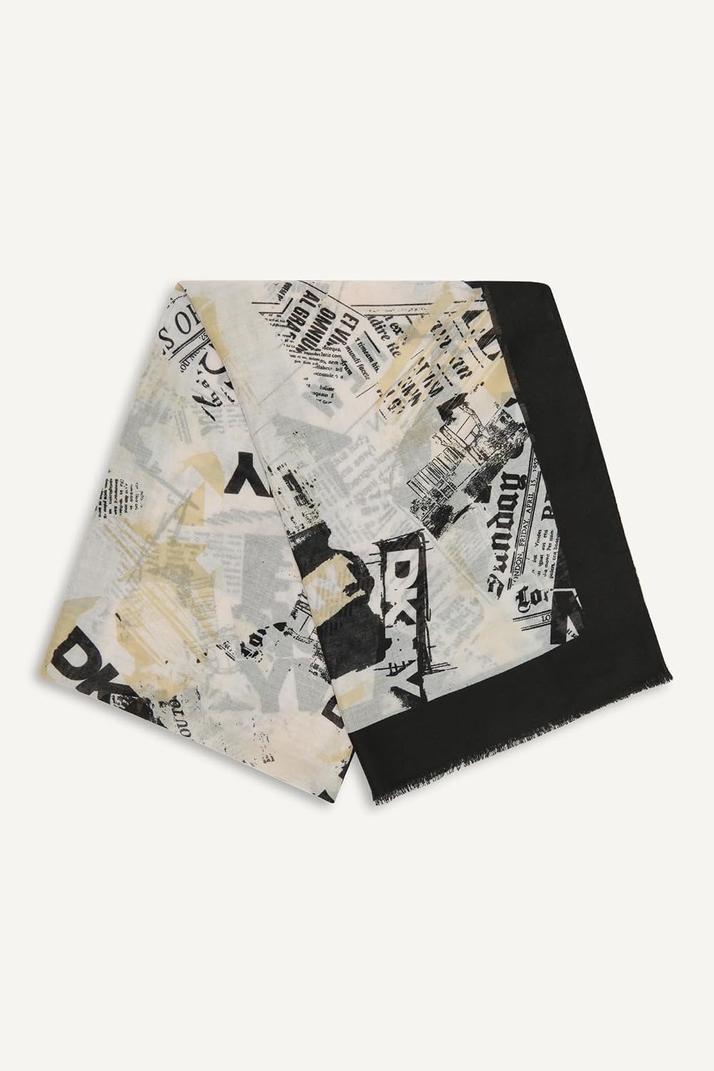 image:imageDKNY Womens 1989 Logo Print Oversized ScarfPebble