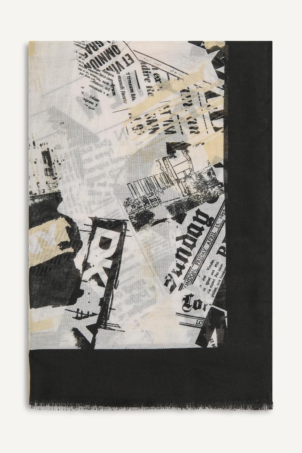 image:imageDKNY Womens 1989 Logo Print Oversized ScarfPebble