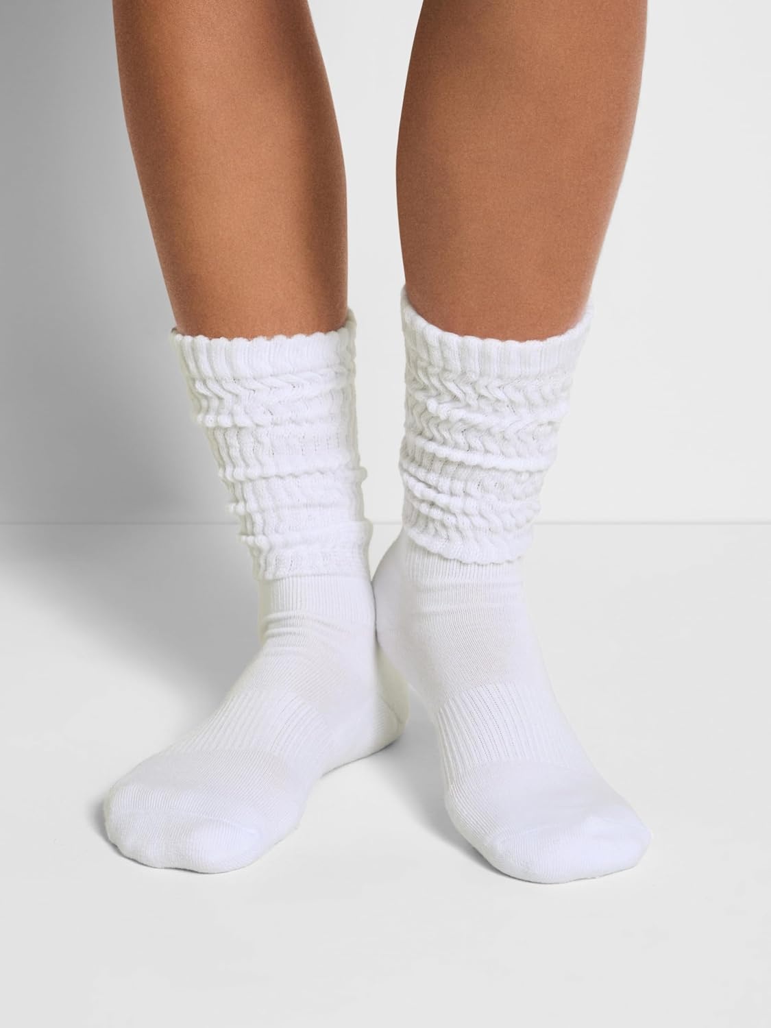 image:imageDKNY Womens 3 Pack Slouch Crew SocksGreyWhiteBlack