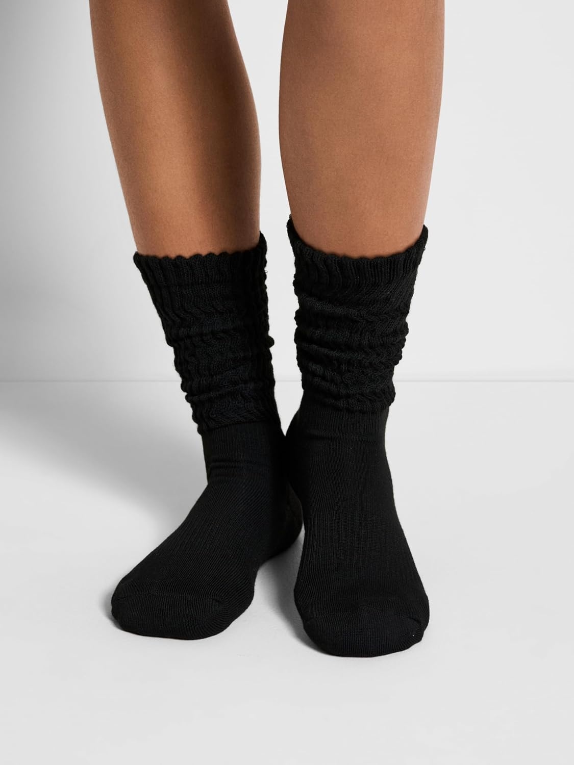 image:imageDKNY Womens 3 Pack Slouch Crew SocksGreyWhiteBlack