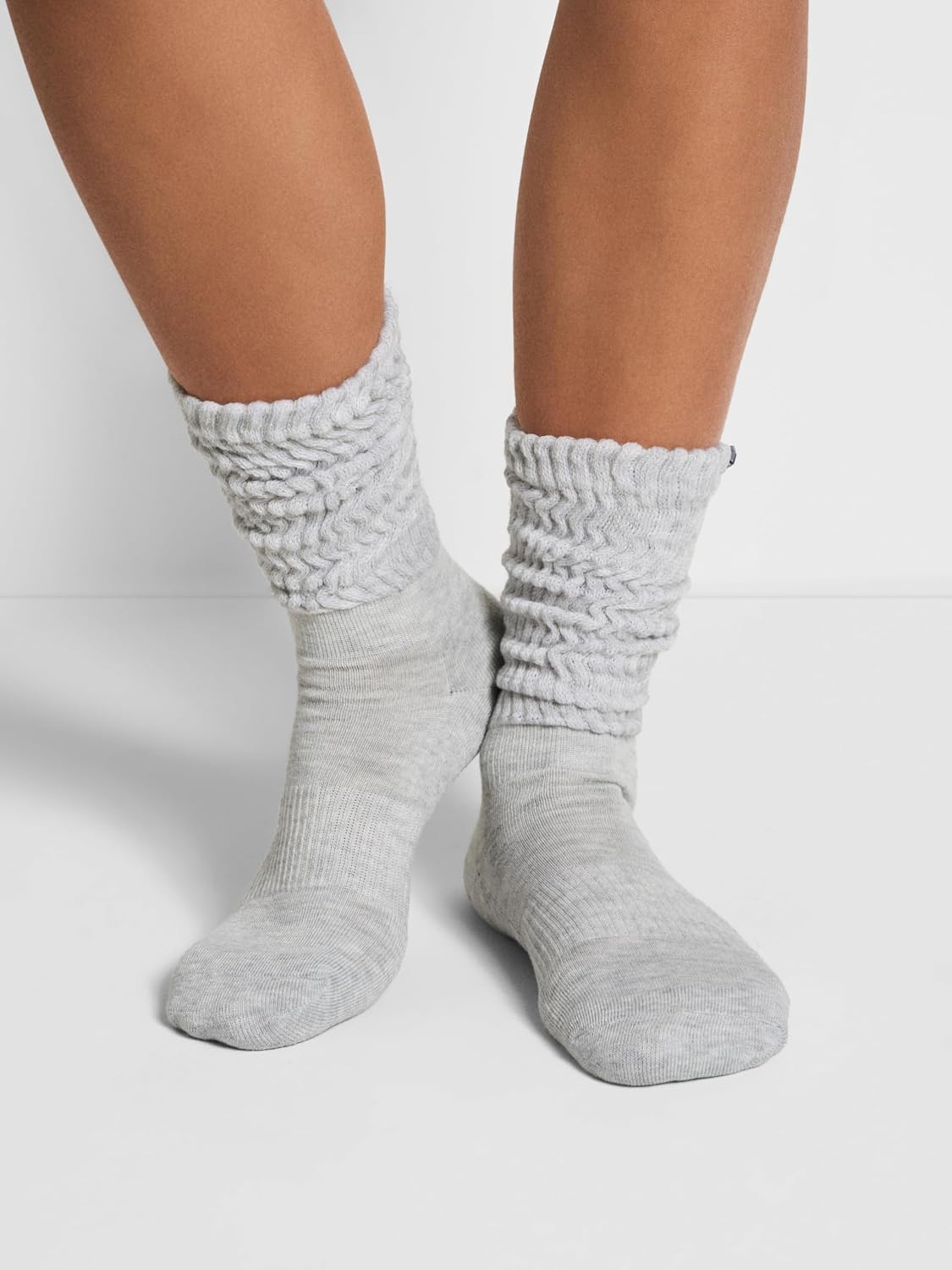 image:imageDKNY Womens 3 Pack Slouch Crew SocksGreyWhiteBlack